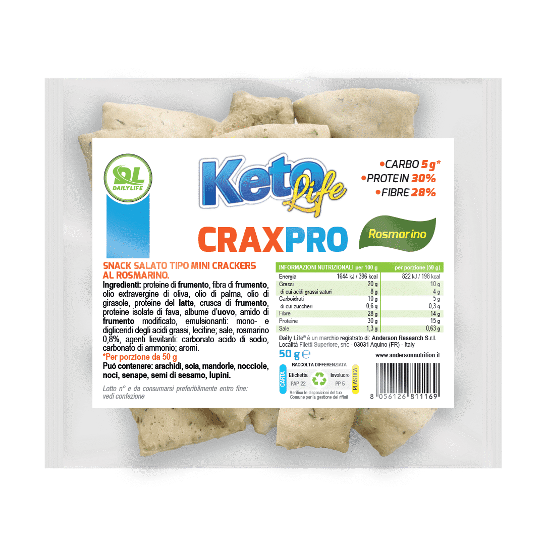 CRAXPRO Pododoro e Origano mini crackers cheto 50 g