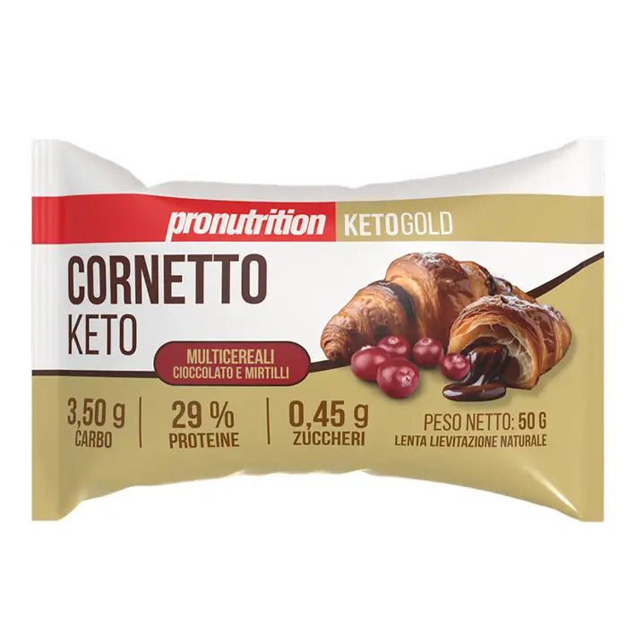 Box 5 Cornetti Keto Multicereali Pro Nutrition cioccolato e mirtilli