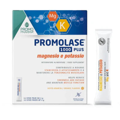 Promolase 1000 Plus 12 stick – integratore di magnesio e potassio Promo Pharma
