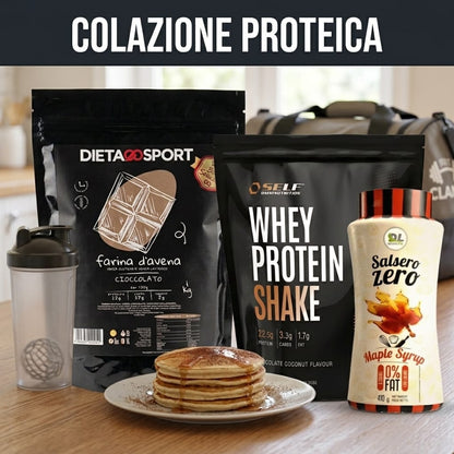 Kit Pancake Proteico Fit – Whey Protein + Farina d'Avena + Sciroppo Zero