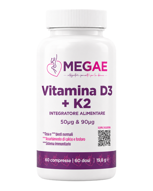 Vitamina D3 + K2 60 cpr