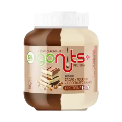 GoNuts! Crema spalmabile 350g Cacao Nocciole e Cioccolato Bianco